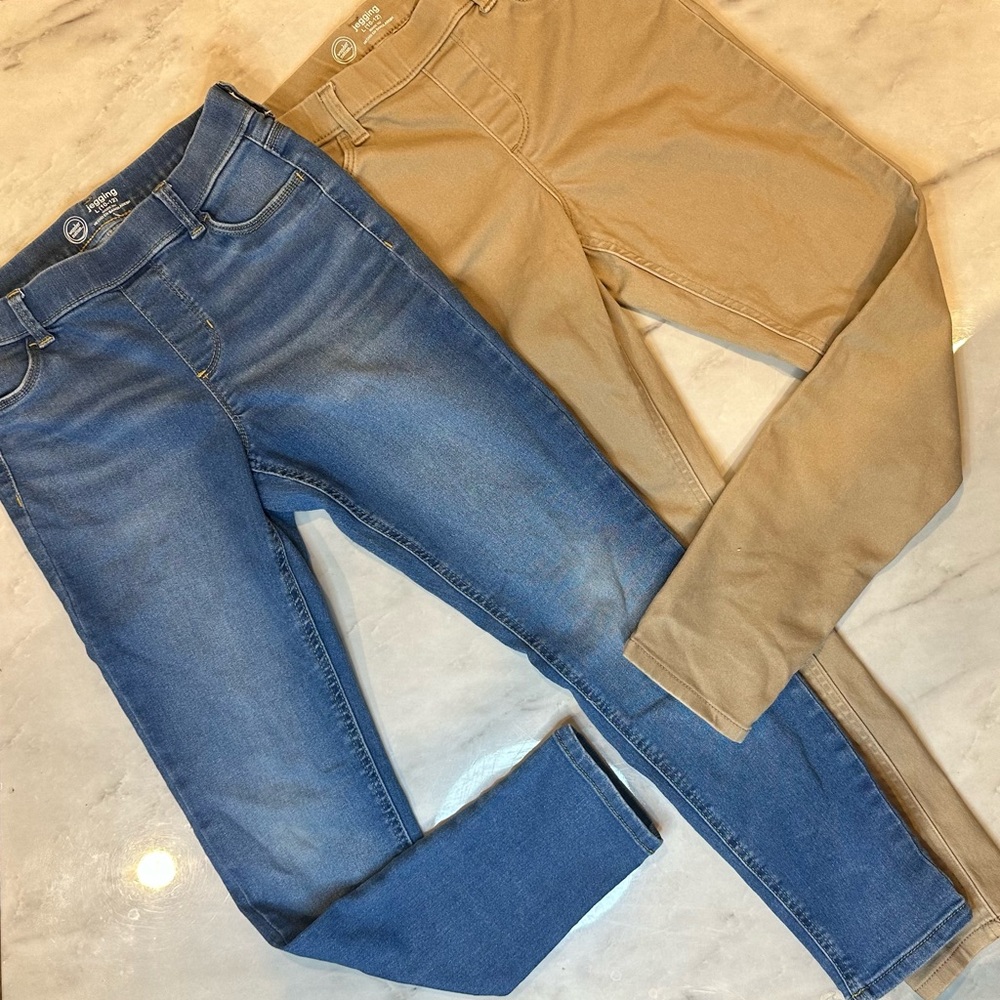Wonder Nation Kids Jeans in Blue and Tan